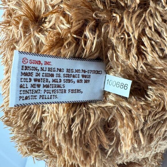Gund Harley Slouchy Teddy Bear 16" Plush 46129 Plaid Red Green Neck Bow Toy Soft - Picture 11 of 12